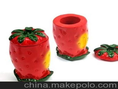 实用创意居家小礼品小商品 水果造型牙签筒 草莓款图片